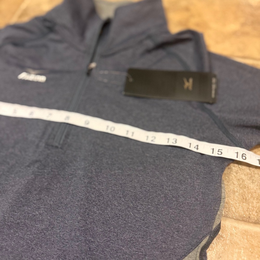 Mizuno Performance Womens XXS Quarter Zip Pullover Heather Navy Grey 440573 - Picture 5 of 14